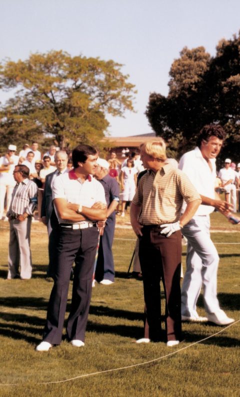 Severiano Ballesteros junto a Jack Nicklaus